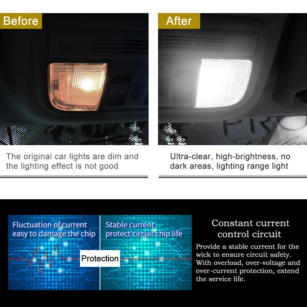 1pcs Festoon 31mm 36mm 39mm 42mm Car interior lights ceiling light License Plate Lamp Internal reading light Map light Dome lamp