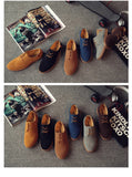 2024 Spring Suede Leather Men's Oxford Casual Shoes Classic Sneakers Comfortable Footwear Dress Shoes Large Size Flats