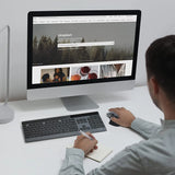 Rapoo 9900M Multi-Mode Bluetooth Wireless Keyboard and Mouse Combo Connect Up to 4 Devices Ultra-Slim Keyboard and Laser Mouse