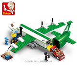 Avión de carga urbano, almacenamiento de aviones, aeropuerto, Airbus, avión, avión, bloques de construcción creativos técnicos, juguetes educativos para niños