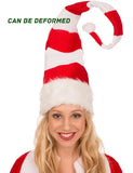 Cute Cartoon Stripes Hat for Christmas, Plush Elf Santa, Creative Türkiye Hats, Xmas Party Ornament, Decoration Props, New Year 
