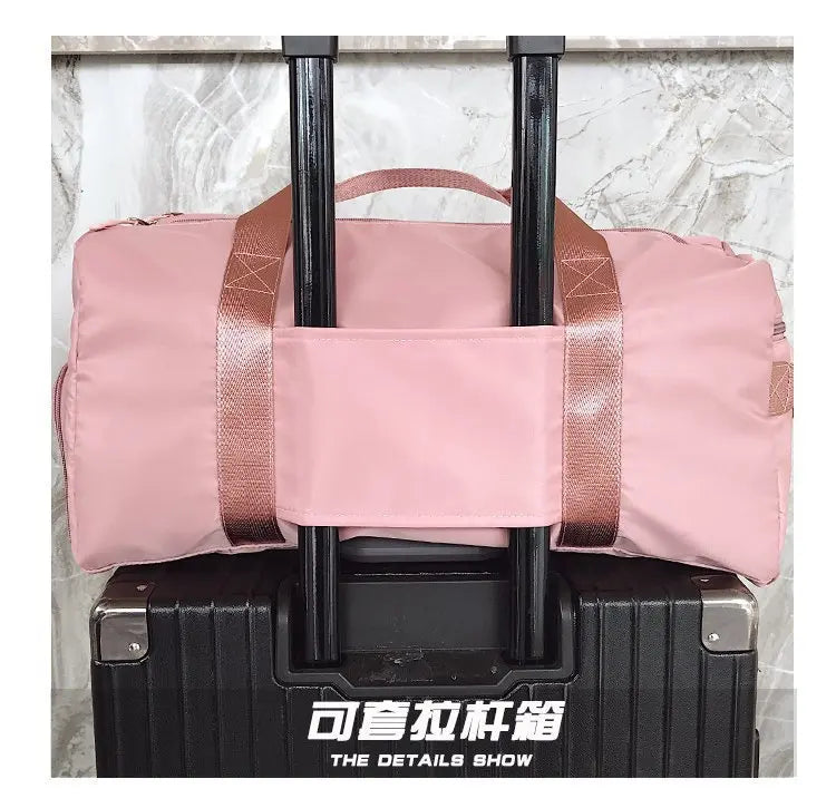 Outdoor Waterproof Nylon Sports Gym Bags Men Women Training Fitness Travel Handbag Yoga Mat Sport Bag with shoes Compartment