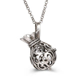 Mexico Music Ball Hollow Zircon Pendant Vintage Perfume Locket Necklace Aromatherapy Diffuser Sweater Chain For Women Jewelry