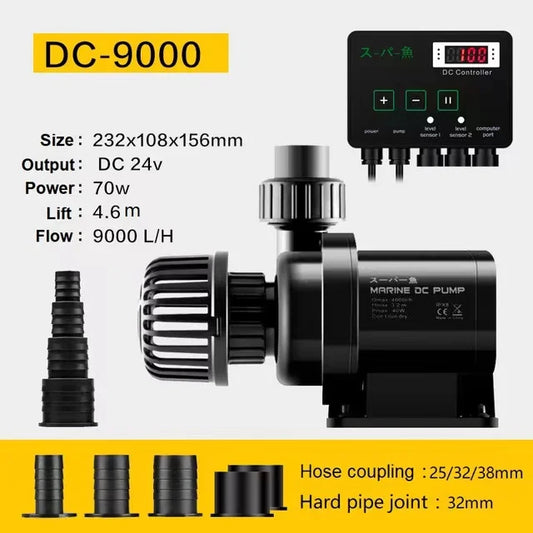 Silent Marine DC PUMP Frequency conversion Water Pump for aquarium fish tank return pump DC1500/2500/4000/6000/9000/12000/15000