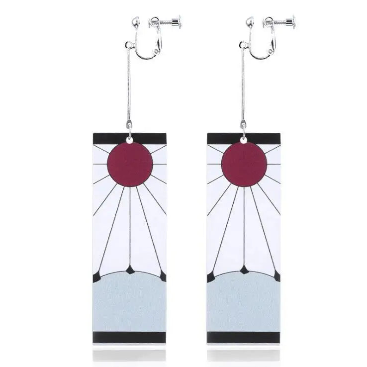 Brincos de gota anime acrílico demon slayer kimetsu no yaiba lâmina de fantasma brincos para mulheres homens tanjiro brincos