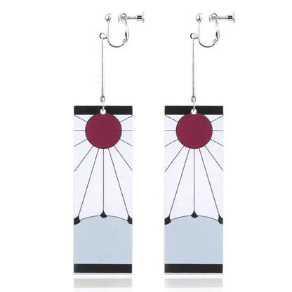 Brincos de gota anime acrílico demon slayer kimetsu no yaiba lâmina de fantasma brincos para mulheres homens tanjiro brincos