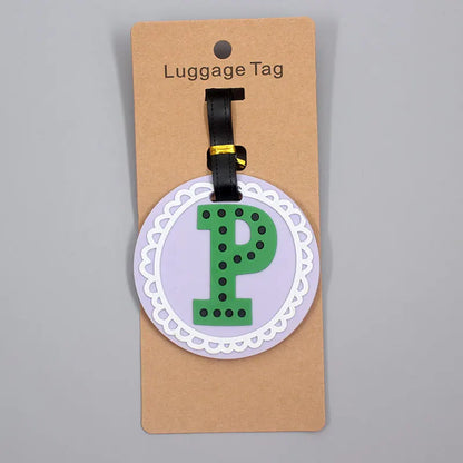 Newest Cute 26 Letters Luggage Travel Accessories Tag Silica Gel Suitcase ID Addres Holder Baggage Boarding Tag Portable Label