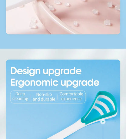 Y-Kelin Tongue Scraper Oral  Cleaner Brush Fresh Breath Cleaning Coated  Toothbrush  Hygiene Care Tools
