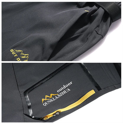 TRVLWEGO Men's Camping Hiking Pants Trekking High Stretch Summer Thin Waterproof Quick Dry UV-Proof Outdoor Travel Trousers