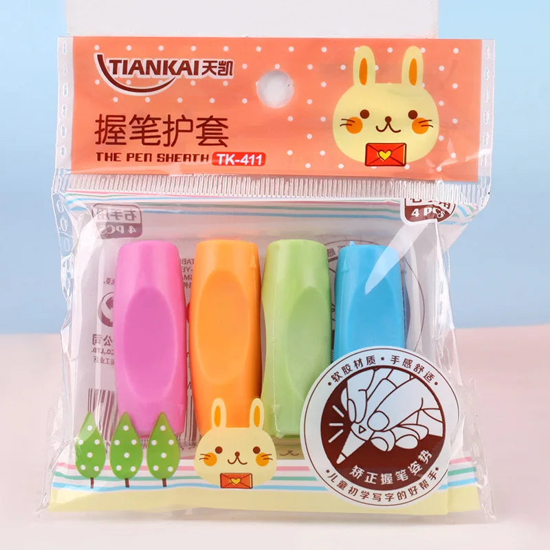 4Pcs/lot Primary Student Learning Partner Children Student Stationery Pencil Holder Exerciser Correct Pen Holder Posture Hold