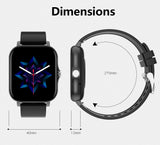 Smart watch with full touch screen, call, message reminder, music control and other functions, compatible with iPhone/android mo