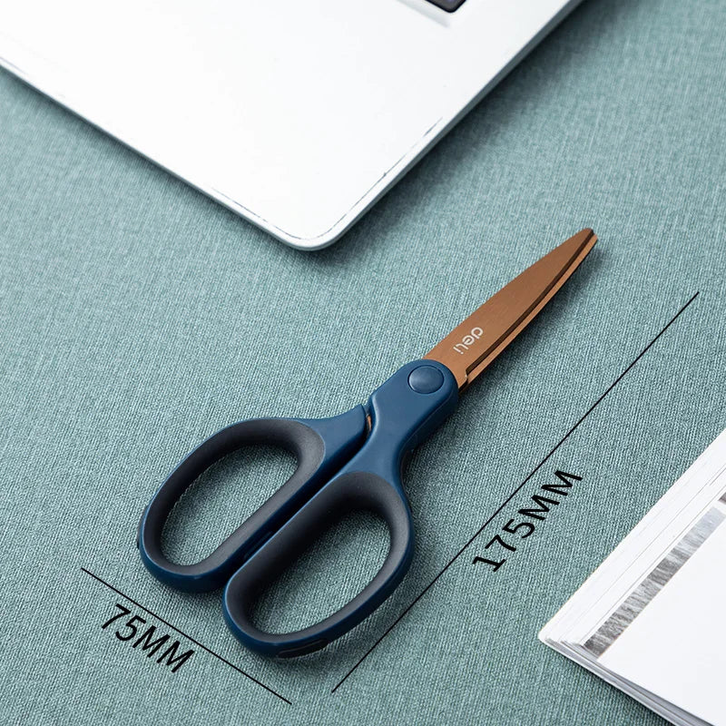 Home Scissors Titanium-plated Wear-resistant Large Alloy Scissors Office Art DIY Stationary