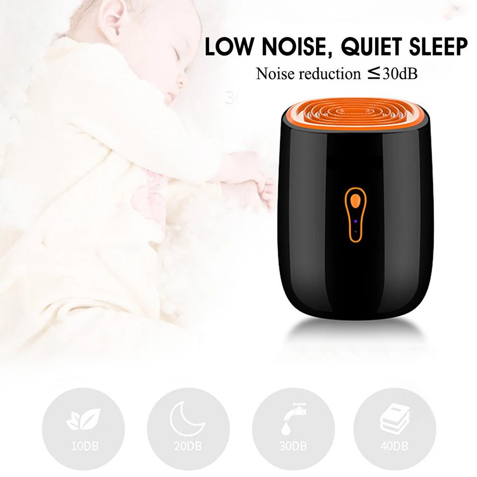 Dehumidifier Moisture Absorbers Air Dryer With 800ml Water Tank Quiet External Water Pipe For Home Basement Bathroom Wardrobe