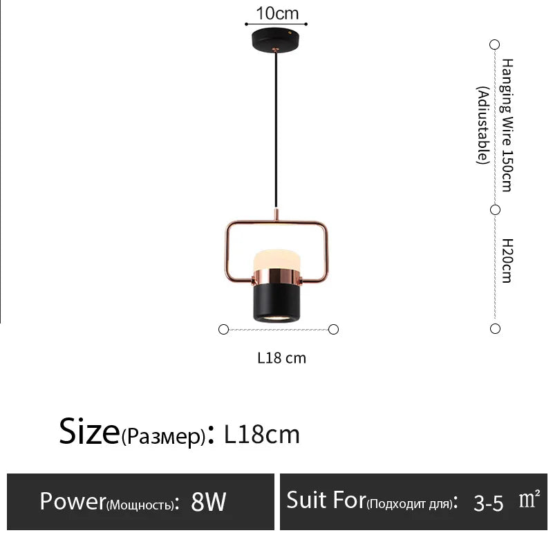 Nordic style designer lamp Dining table light art creative bar counter Kitchen bedroom bedside LED modern chandelier home decor