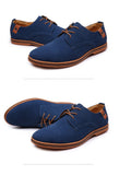 2024 Spring Suede Leather Men's Oxford Casual Shoes Classic Sneakers Comfortable Footwear Dress Shoes Large Size Flats