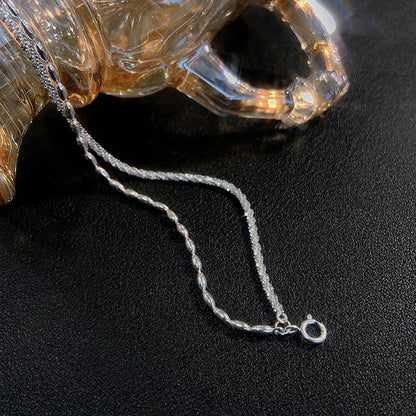 Pulsera de plata de ley 925, accesorio de joyería de doble capa 