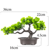 27cm Artificial Pine Plants Bonsai Fake Tree Ornaments Plastic Plants Landscape Simulation Tree for Home Room Desktop Decoration