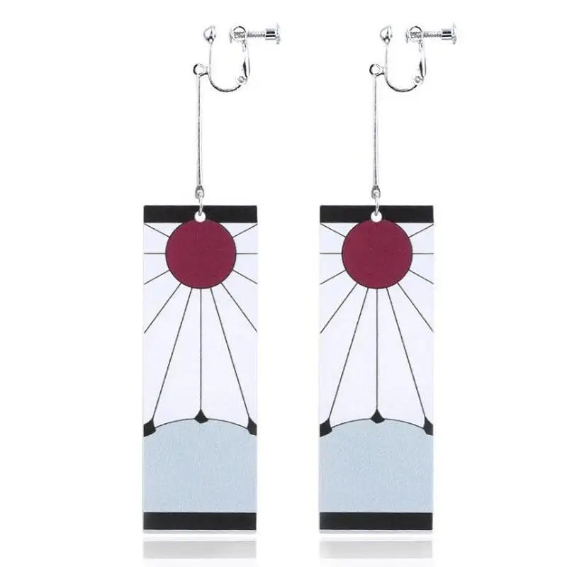 Brincos de gota anime acrílico demon slayer kimetsu no yaiba lâmina de fantasma brincos para mulheres homens tanjiro brincos