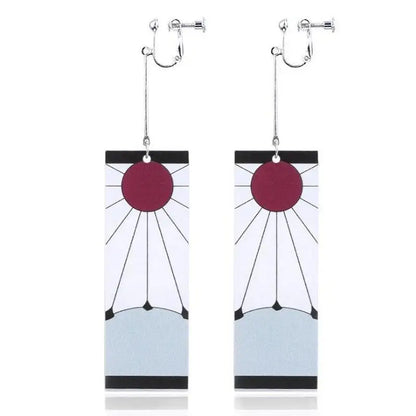 Brincos de gota anime acrílico demon slayer kimetsu no yaiba lâmina de fantasma brincos para mulheres homens tanjiro brincos