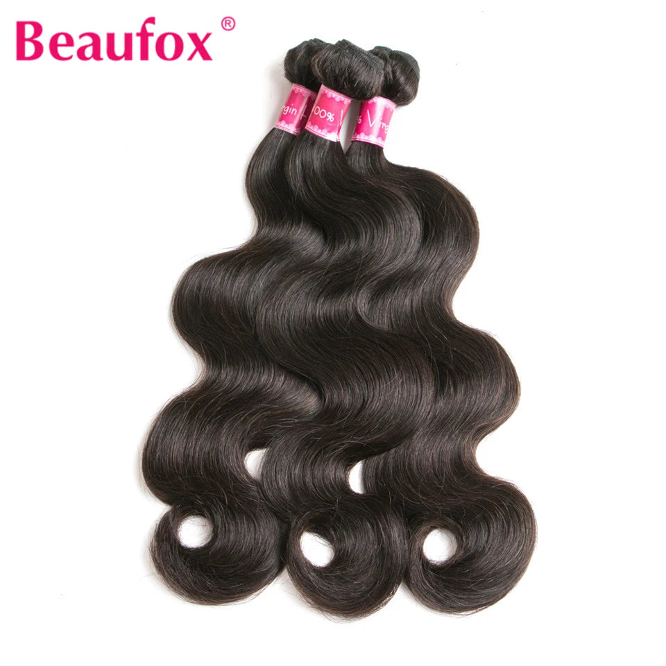 Kit de mechas de cabelo humano ondulado natural - ondas body wave