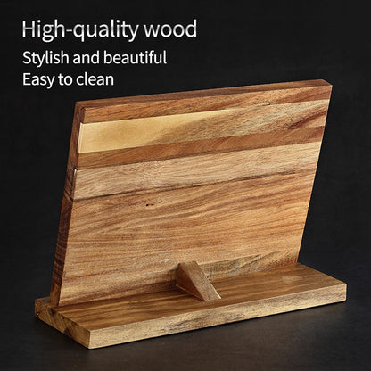 XINZUO Wood Knife Holder Stand For Knives Cutlery Organizer Magnetic Knife Holder Kitchen Storage Shelf Knife With Antiskid Foot