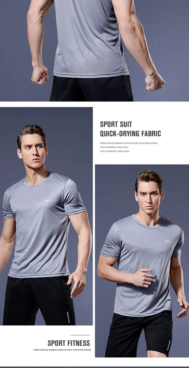 Multicolor Summer Short Sleeve Sport Shirt High Quality Gym Clothing Men Jersey Fitness Shirt Trainer Running T-Shirt Sportswear