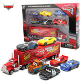 7PCS/Set Disney Pixar Cars 3 Lightning McQueen Jackson Storm Mack Truck 1:55 Diecast Metal Car Model Toy Boy Christmas Gift