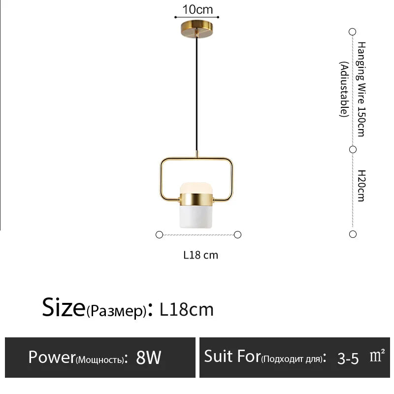 Nordic style designer lamp Dining table light art creative bar counter Kitchen bedroom bedside LED modern chandelier home decor