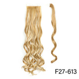 32inches Synthetic Ponytail Hair Extension Clip in Fake Wig Hairpiece Blonde Wrap Around Pigtail Long Smooth Overhead Pony Tail