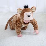 Umorden Infant Toddler Dalmatian Dog Lion Tiger Dinosaur Costumes Baby Boys Girls Kigurumi Cartoon Animal Romper Halloween Purim