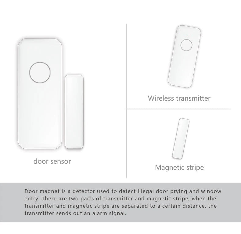 PGST Window Door Sensor for 433MHz Alarm System PG103 Wireless Home Alarm App Notification Alerts