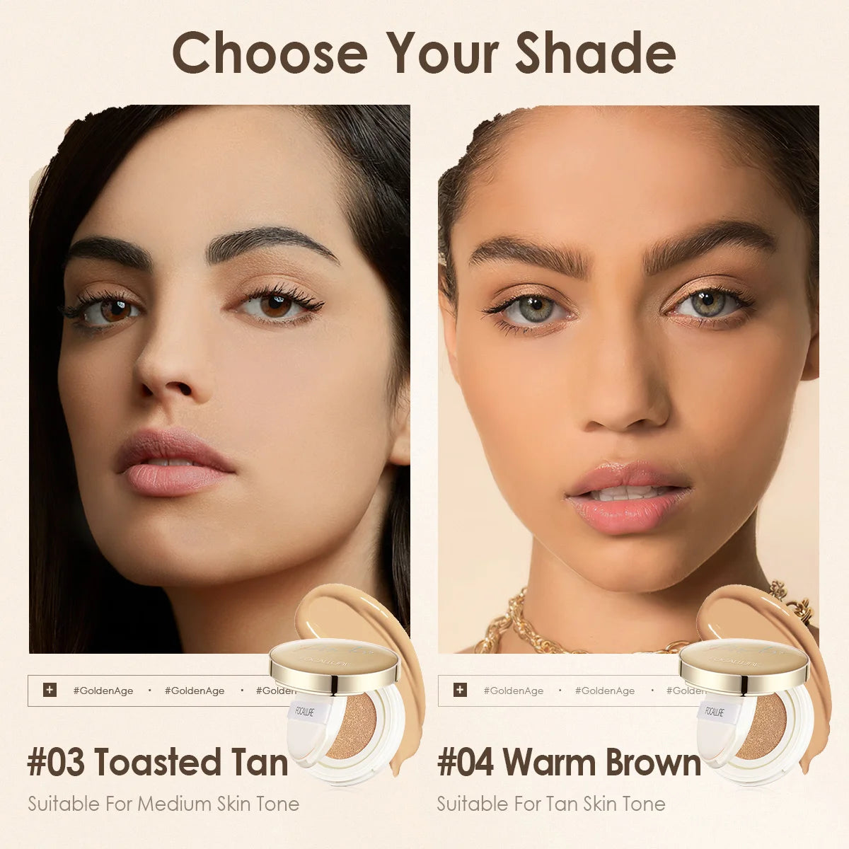 FOCALLURE Air Cushion Poreless BB Cream Resistente al agua Corrector facial iluminador de larga duración Base mate Cosméticos con borla