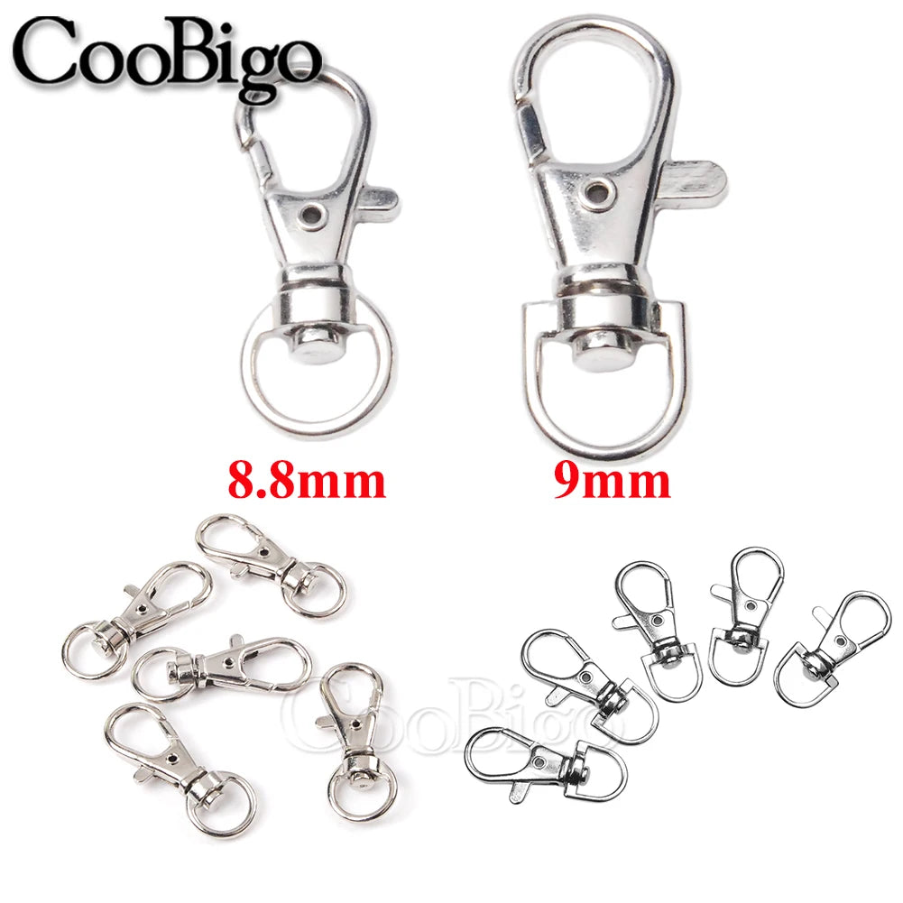 5/16"~1-1/4" Snap Hook Buckle Metal Swivel Lobster Clasp Snap Clip Hook Carabiner for Keychain Key Fob Chain Ring Bag Hardware