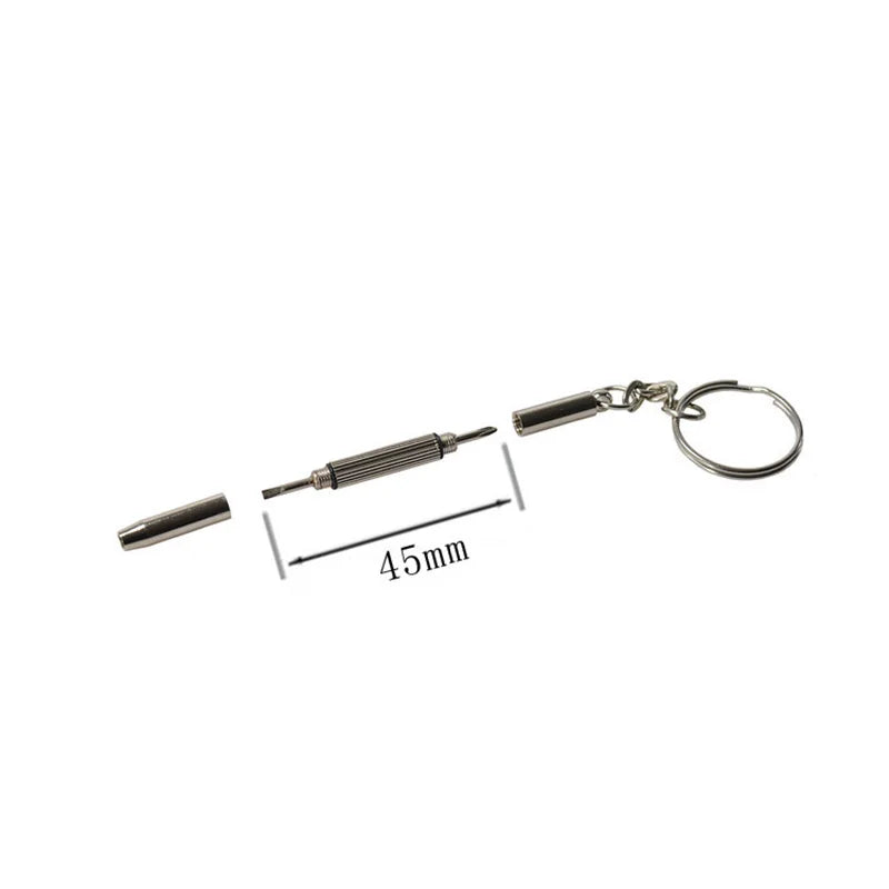 Destornillador de gafas 3 en 1, Kit de reparación de relojes con llavero, herramientas manuales portátiles, destornillador de precisión