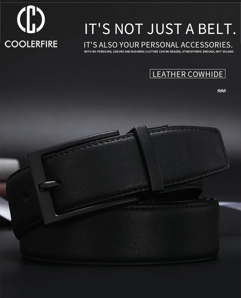 Men Belt Business Dress Belts for Men  Genuine Leather Belt Reversible Buckle Brown and Black Fashion Work Casual HQ111