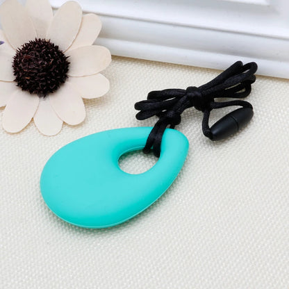 Collar sensorial para masticar, paquete de colgante de silicona para masticar, juguete de entrenamiento y desarrollo para bebés en dentición, autismo y ansiedad.