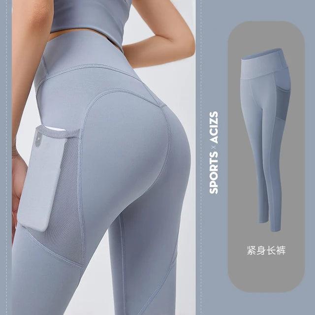 Leggings deportivos sin costuras para mujer, leggings de gimnasio para mujer, pantalones de yoga de cintura alta 