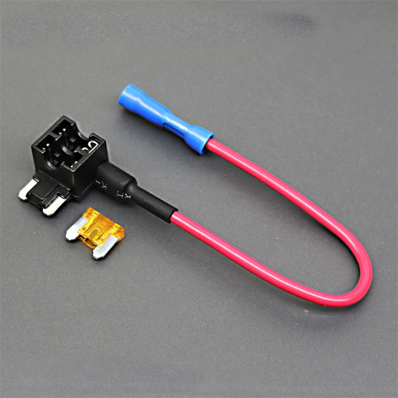 Suporte de fusível 12v, adaptador de torneira de circuito add micro2, mini fusível automático de lâmina atm padrão pequeno com suporte com fusível de carro de lâmina 10a