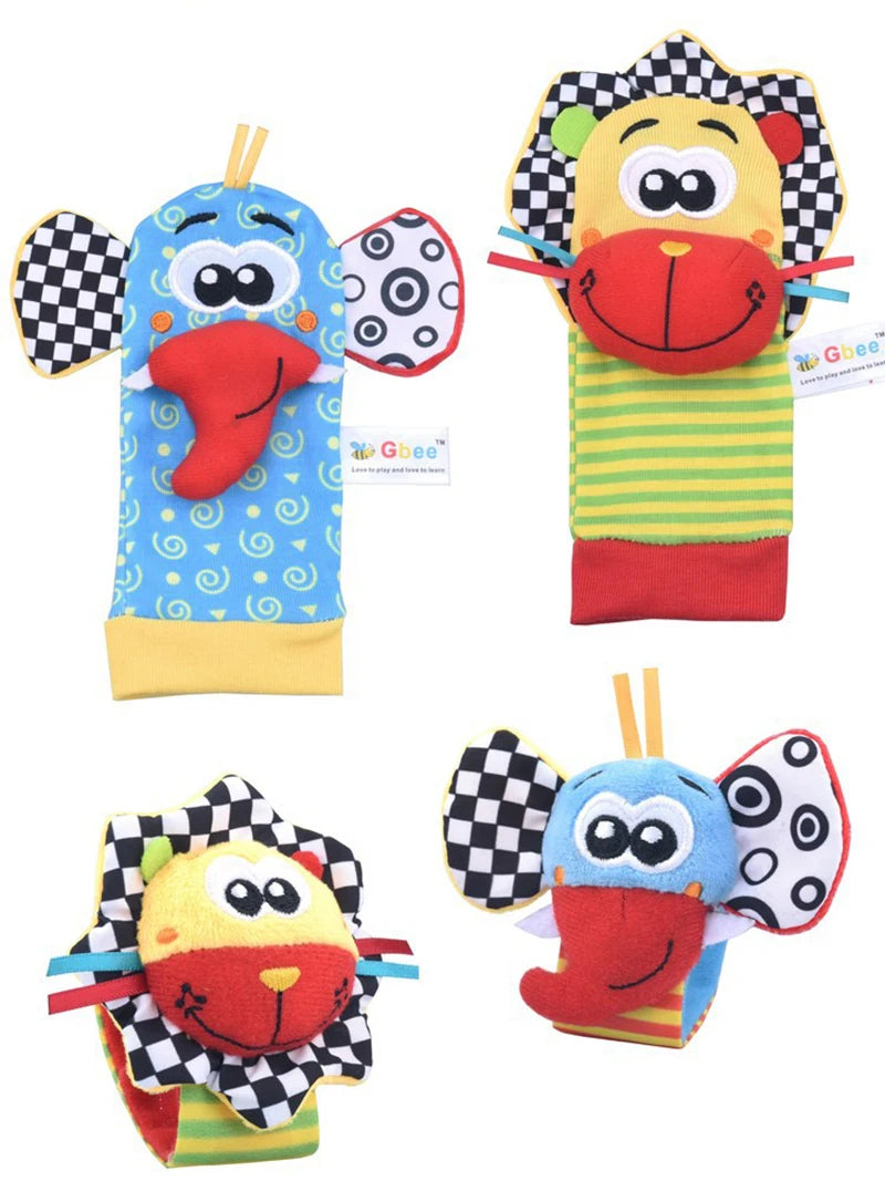 Baby Toys 0 6 12 Months Cute Stuffed Animals Baby Rattle Socks Wrist Baby Rattles Newborn Toys Make Sounds Games For Babies