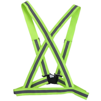 Highlight Reflective Straps Night Running Riding Clothing Vest Adjustable Safety Vest Elastic Band For Adults and Children