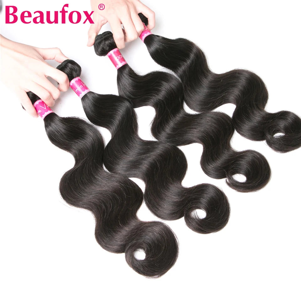 Kit de mechas de cabelo humano ondulado natural - ondas body wave