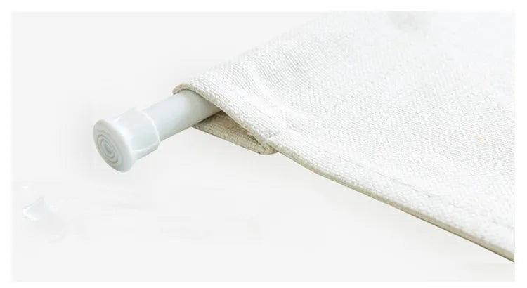 Barras de cortina de plástico extensibles para puerta, multifunción, fáciles de usar, ajustables, de 60 a 110 cm.