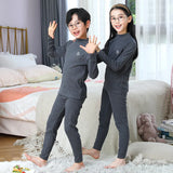 Autumn Winter Thermal Underwear Suit Girls Clothing Sets Boys Pajama Sets Baby No Trace Warm Sleepwear Candy Colors Kids Clothes