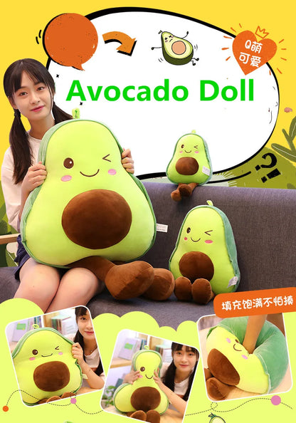 30 45 60CM Cute Avocado Stuffed Plush Pillow Toys Kids Filled Doll Fruit Cushion Soft Plush Doll Toy Baby Girl Birthday Gift