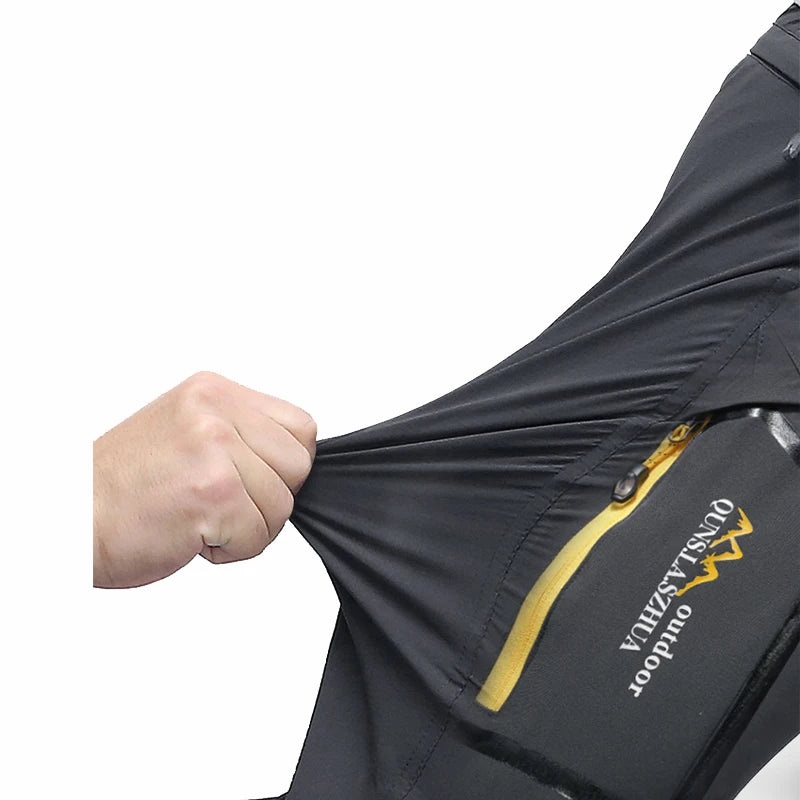 Pantalones de senderismo y acampada TRVLWEGO para hombre, de alta elasticidad, finos, impermeables, de secado rápido, resistentes a los rayos UV, para viajes al aire libre.