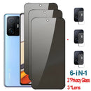Privacy Glass For Xiaomi 14T 13T 11T 12T Pro Anti-Spy Tempered Glass Mi 11 Lite 5g NE Screen Protector Xiomi 11 T Film Smartphone Mi 11Lite 11i Mi11T Prevent Peeping Protective Glasses Mi 11T Pro 9H Glare Glass