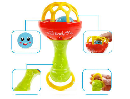 Baby Toys 0 6 Months Rattle Teether Development Games Sensory Toys Soft Silicone Teether Chewable For Newborns Babies 12 Months