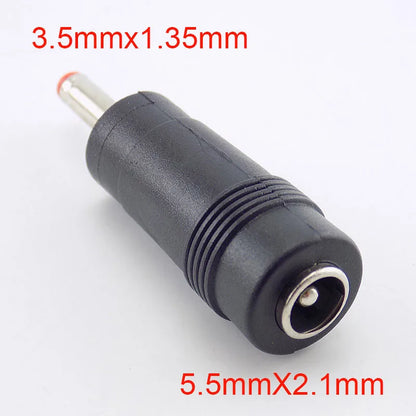 1/5/10pcs DC Female to Male DC Power Adapter 5.5x2.1 mm to 3.5x1.35 mm Connector plug Laptop Computer Cables H10