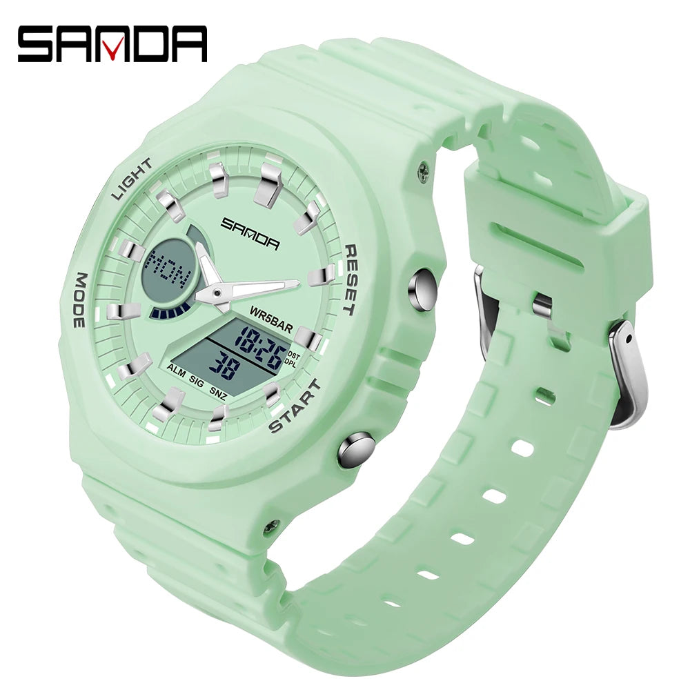 SANDA Outdoor Sports Watches Men Ms LED Digital Watches Military Waterproof Date Electronic Watch Boy Girl Relogio Masculino