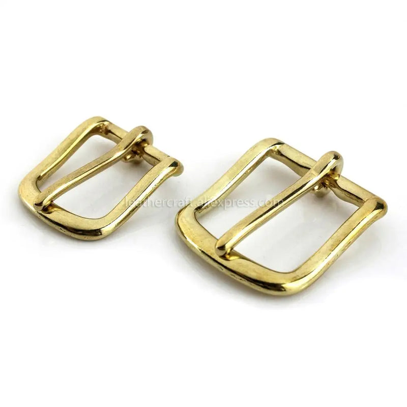 Solid Brass Belt Buckle End Bar Heel bar Buckle Single Pin Belt Half Buckle For Leather Craft Bag Strap Jeans Webbing Dog Collar